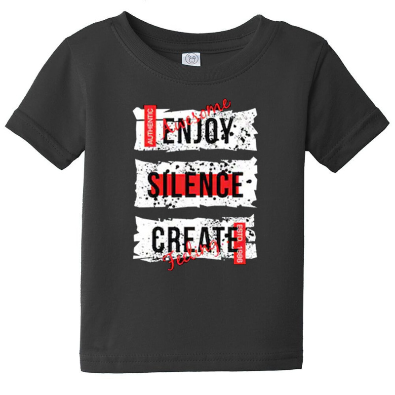 Enyoj Silence Baby Tee by Disgus_Thing | Artistshot