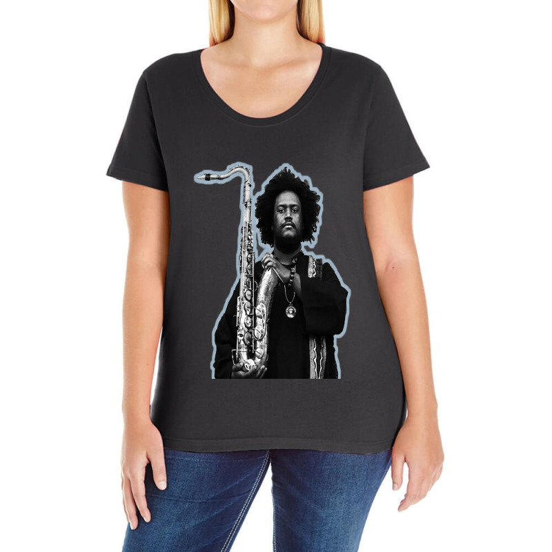 Kamasi Washington  Long Sleeve Ladies Curvy T-Shirt by JESSICAALLEN | Artistshot