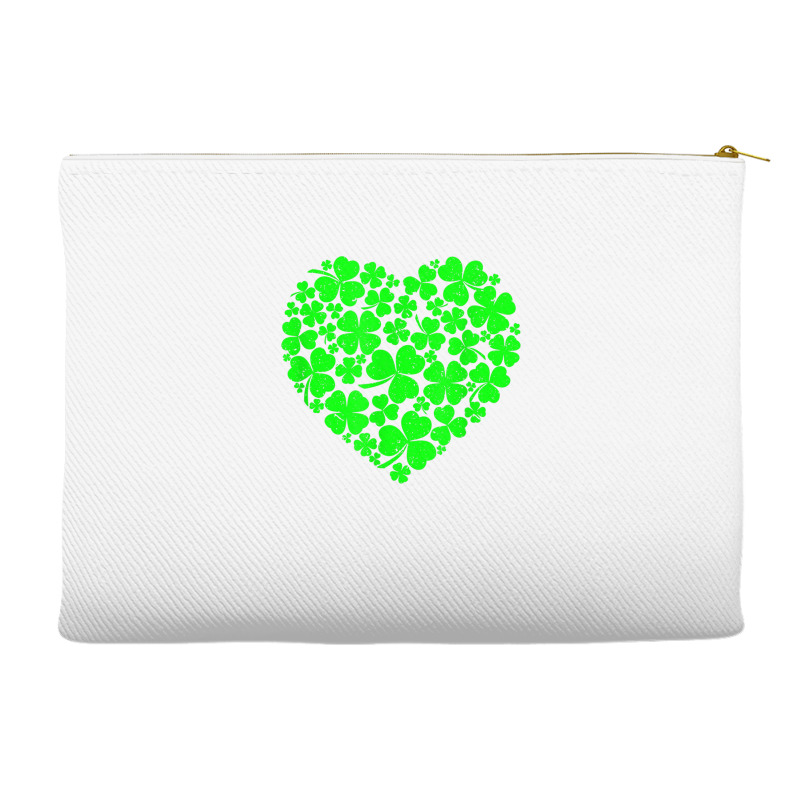 St Patrick's Day Shamrock Heart  St Patricks Day T Shirt Accessory Pouches | Artistshot