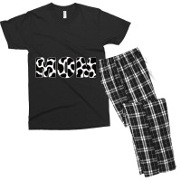 Black White Mom Cow Print Aesthetic Animal Pattern Cowgirl Men's T-shirt Pajama Set | Artistshot