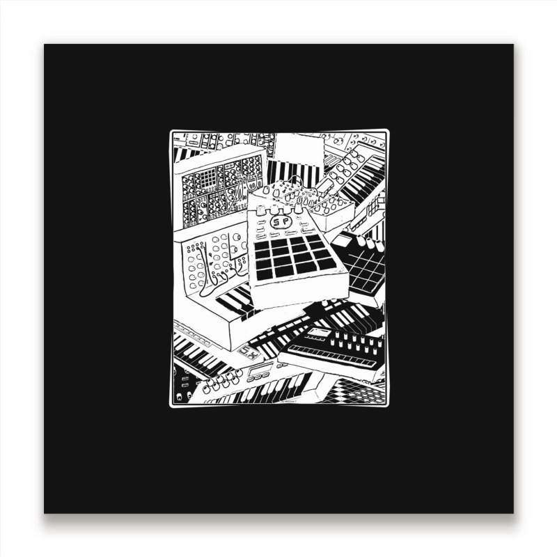 Synthesizer Art For Electronic Musician 1 Metal Print Square | Artistshot