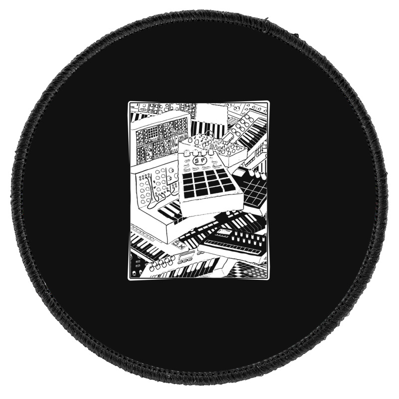 Synthesizer Art For Electronic Musician 1 Round Patch | Artistshot