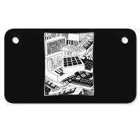 Synthesizer Art For Electronic Musician 1 Motorcycle License Plate | Artistshot