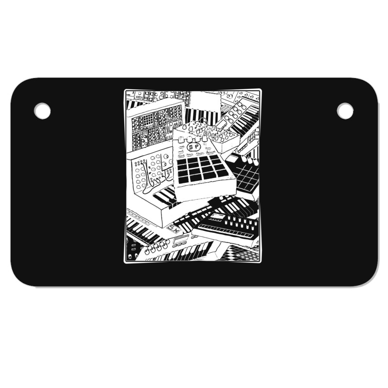 Synthesizer Art For Electronic Musician 1 Motorcycle License Plate | Artistshot