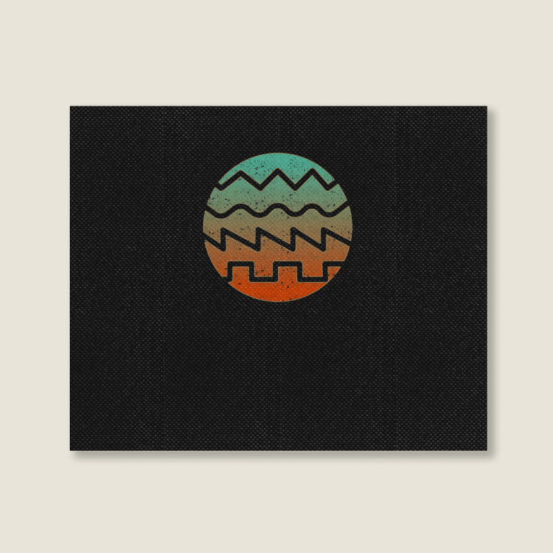 Synthesizer Fan Waveform Landscape Canvas Print | Artistshot