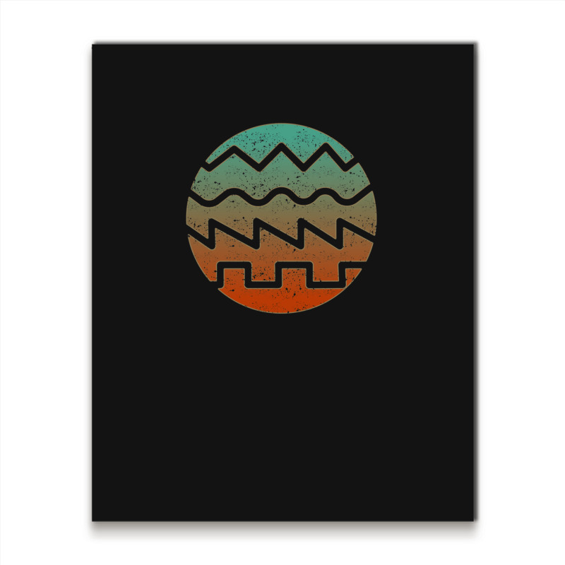 Synthesizer Fan Waveform Metal Print Vertical | Artistshot