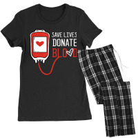 Blood Donor Phlebotomy Kit Donation Save Lives Donate Blood Women's Pajamas Set | Artistshot