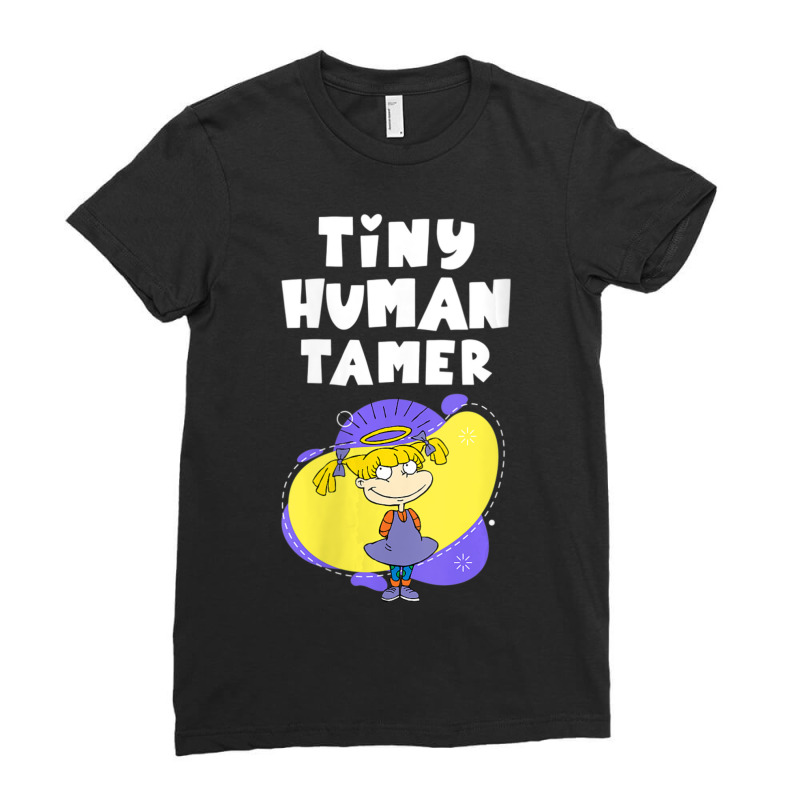 Mademark X Rugrats Womens Tiny Human Tamer Angelica Girl Mom Vneck Ladies Fitted T-Shirt by Kandurip541 | Artistshot