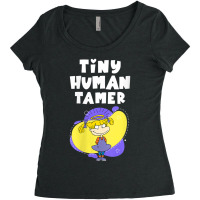 Mademark X Rugrats Womens Tiny Human Tamer Angelica Girl Mom Vneck Women's Triblend Scoop T-shirt | Artistshot