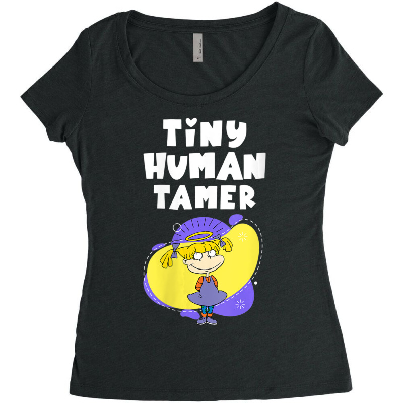 Mademark X Rugrats Womens Tiny Human Tamer Angelica Girl Mom Vneck Women's Triblend Scoop T-shirt by Kandurip541 | Artistshot