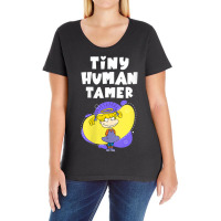 Mademark X Rugrats Womens Tiny Human Tamer Angelica Girl Mom Vneck Ladies Curvy T-shirt | Artistshot