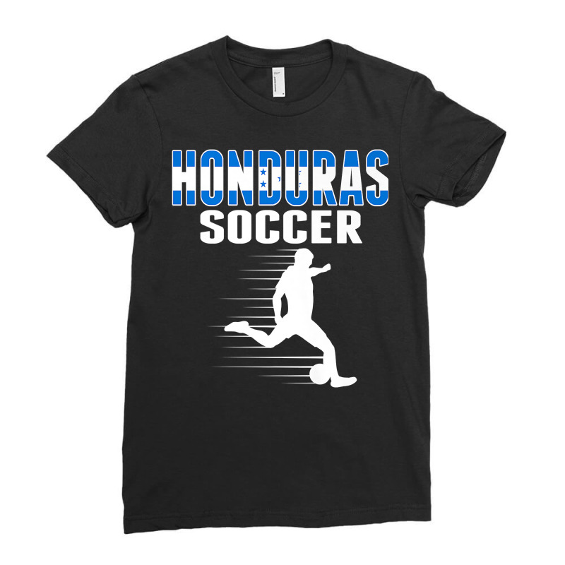 Honduras Soccer Fans Jersey   Honduran Flag Football Lovers Premium T Ladies Fitted T-Shirt by cm-arts | Artistshot