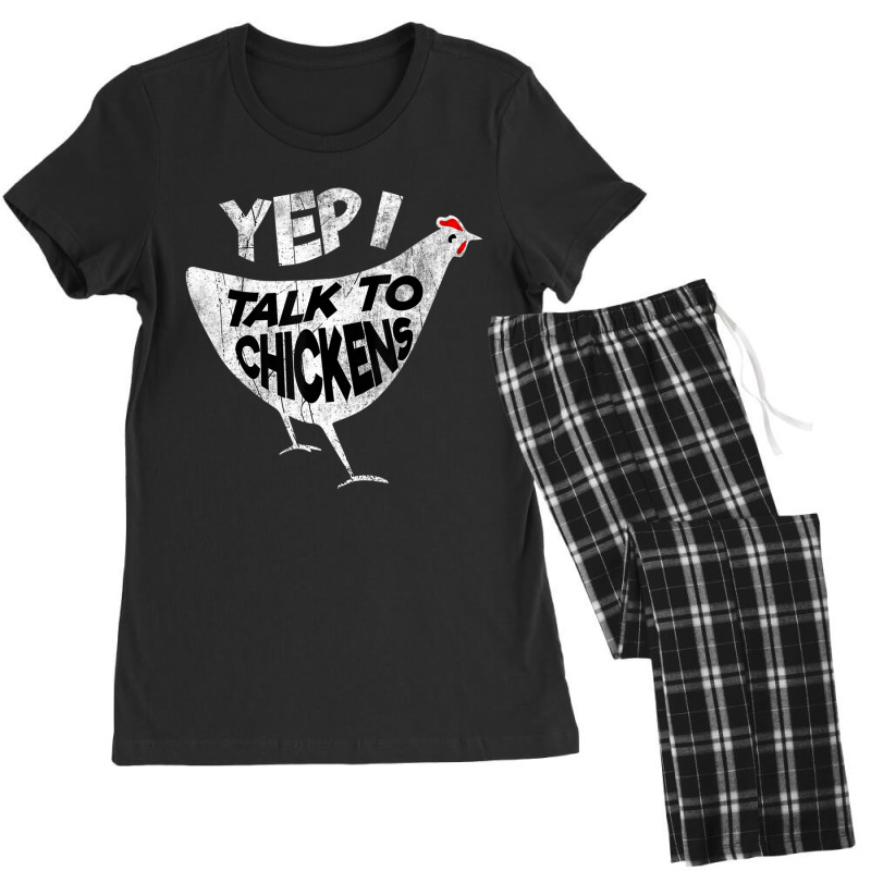 Cool Sarcastic Yep I Talk To Chickens Women's Pajamas Set by Aiello Mcdade | Artistshot