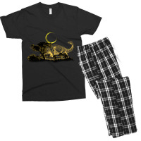 Dinosaur In The Jungle, Crescent Light, The Jungle, Dinosaur Skeleton, Men's T-shirt Pajama Set | Artistshot