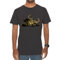 Dinosaur In The Jungle, Crescent Light, The Jungle, Dinosaur Skeleton, Vintage T-shirt | Artistshot