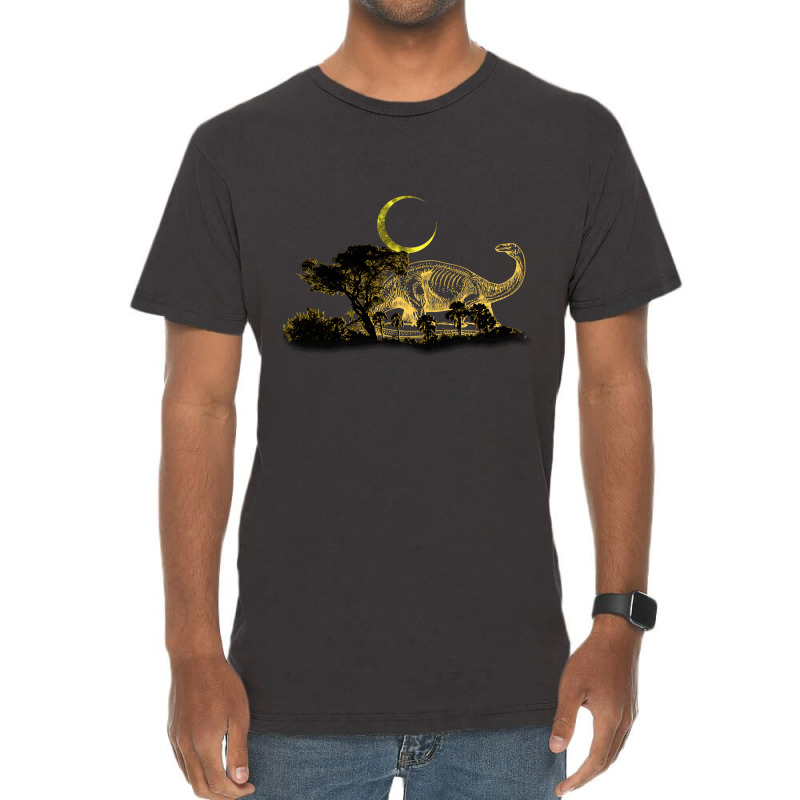 Dinosaur In The Jungle, Crescent Light, The Jungle, Dinosaur Skeleton, Vintage T-shirt | Artistshot