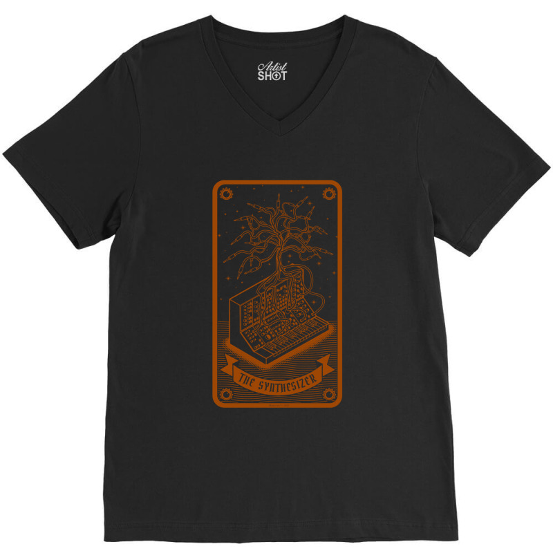 Synthesizer Tarot Card For Electronic Musician V-neck Tee | Artistshot