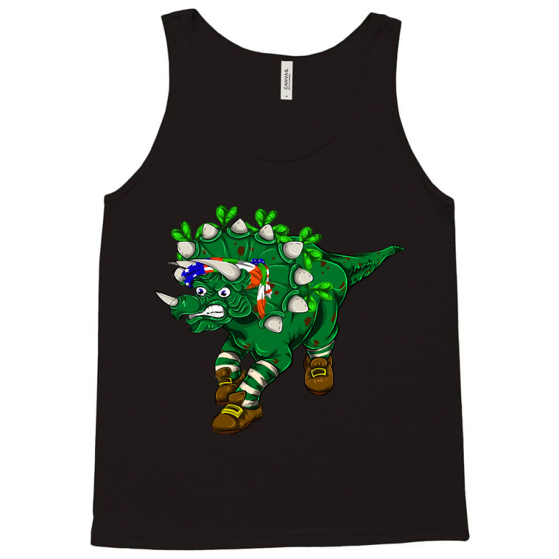 Dinosaur Ireland, St Patricks Day, Cute Dinosaur, Dinosaur Ireland Vin Tank Top | Artistshot