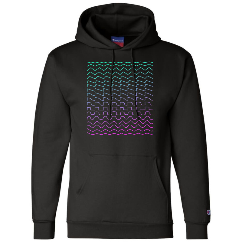 Synthesizer Waveforms Champion Hoodie | Artistshot