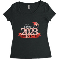 Class Of 2023 Senior I School Color Decoration Red Black Women's Triblend Scoop T-shirt | Artistshot