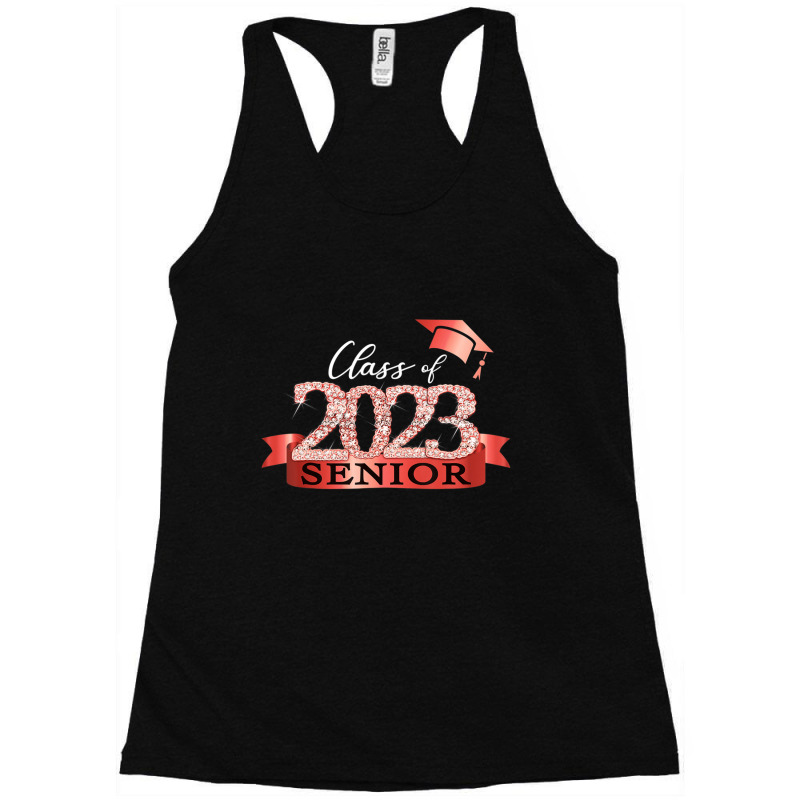 Class Of 2023 Senior I School Color Decoration Red Black Racerback Tank by kentuckykonpha9 | Artistshot