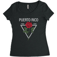 Puerto Rico True Love For Dark Women's Triblend Scoop T-shirt | Artistshot