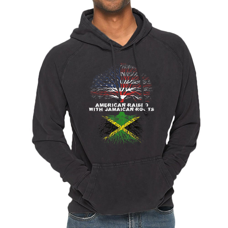 American Raised With Jamaican Roots Jamaica Vintage Hoodie | Artistshot