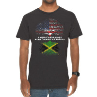 American Raised With Jamaican Roots Jamaica Vintage T-shirt | Artistshot