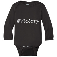 Victory Word - Hashtag Design Long Sleeve Baby Bodysuit | Artistshot