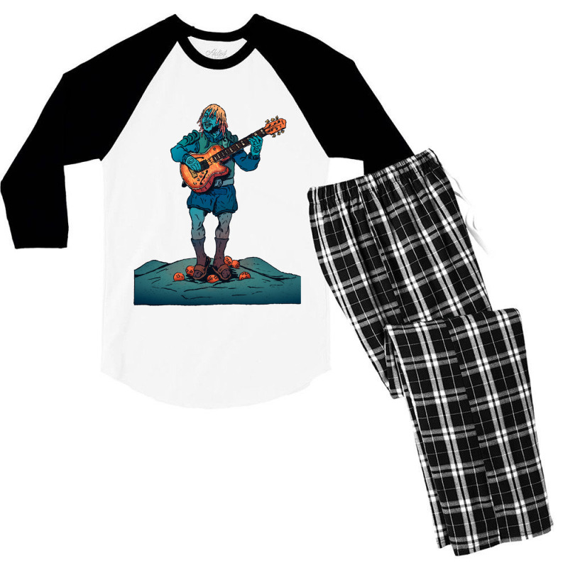 The Coolest Bass Player Merch Men's 3/4 Sleeve Pajama Set by JESSICAALLEN | Artistshot