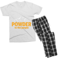 Powder To The People For Dark Men's T-shirt Pajama Set | Artistshot