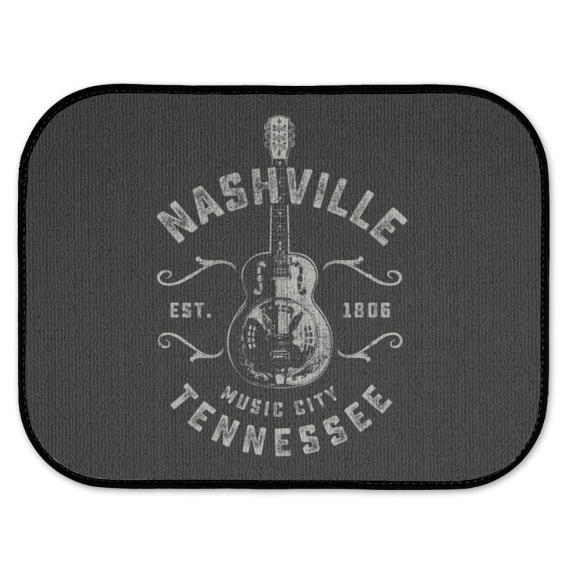 Nashville Music City Usa Vintage Rear Car Mat | Artistshot