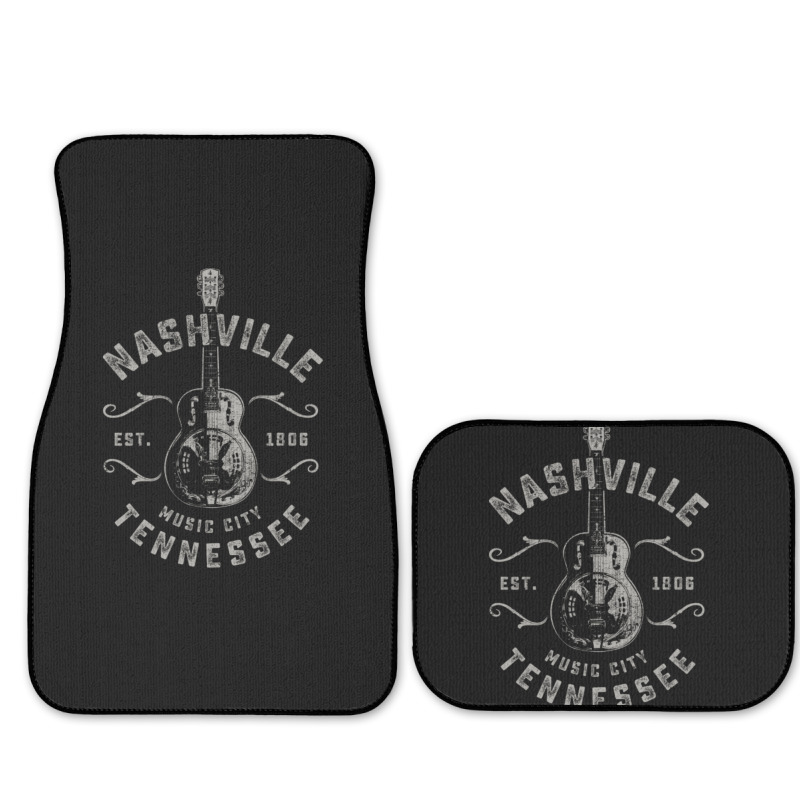 Nashville Music City Usa Vintage Full Set Car Mats | Artistshot