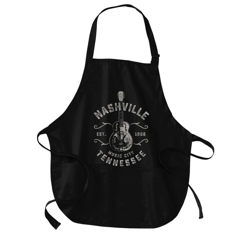 Nashville Music City Usa Vintage Medium-length Apron | Artistshot