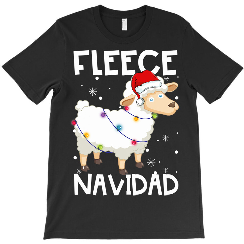 Sheep Fleece Navidad Funny Feliz Sheep Christmas Lights 254 T-shirt | Artistshot