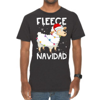 Sheep Fleece Navidad Funny Feliz Sheep Christmas Lights 254 Vintage T-shirt | Artistshot