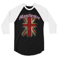 Manchester, Uk  United Kingdom Union Jack English T Shirt 3/4 Sleeve Shirt | Artistshot