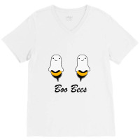 Boo Bees Shirt, Halloween Shirt, Boobees Shirt, Boobies Shirt V-neck Tee | Artistshot