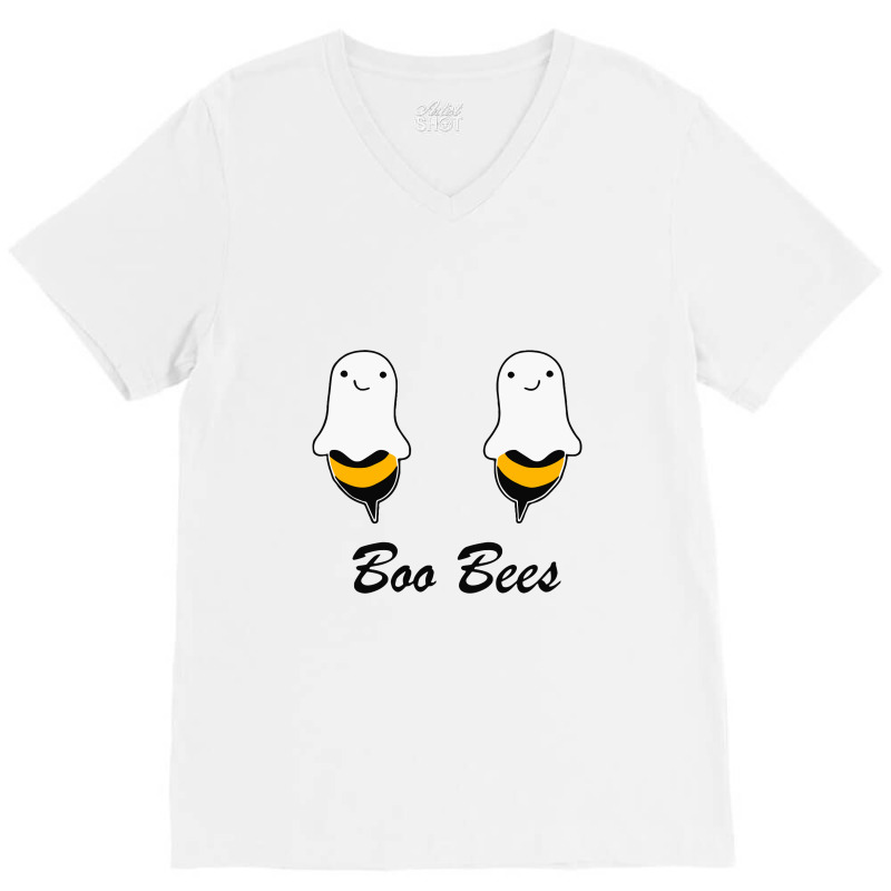 Boo Bees Shirt, Halloween Shirt, Boobees Shirt, Boobies Shirt V-neck Tee | Artistshot