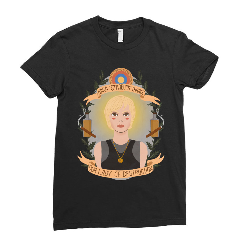 Kara Thrace Ladies Fitted T-Shirt by cm-arts | Artistshot