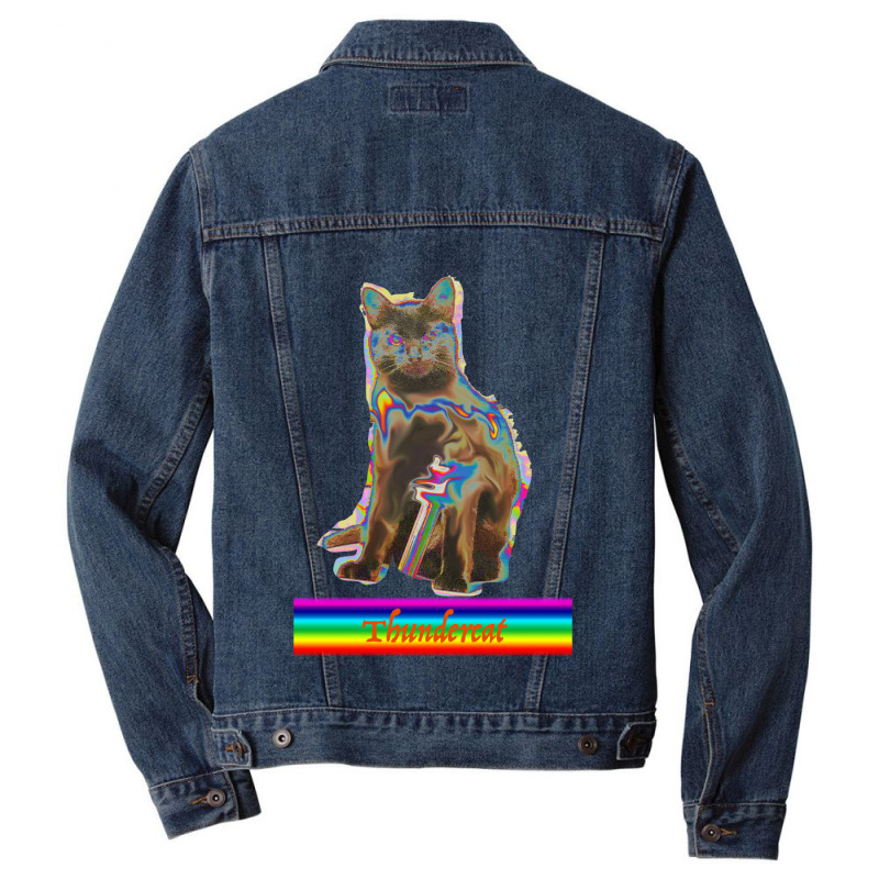 Thunder Cat Kitty Print Men Denim Jacket by JESSICAALLEN | Artistshot