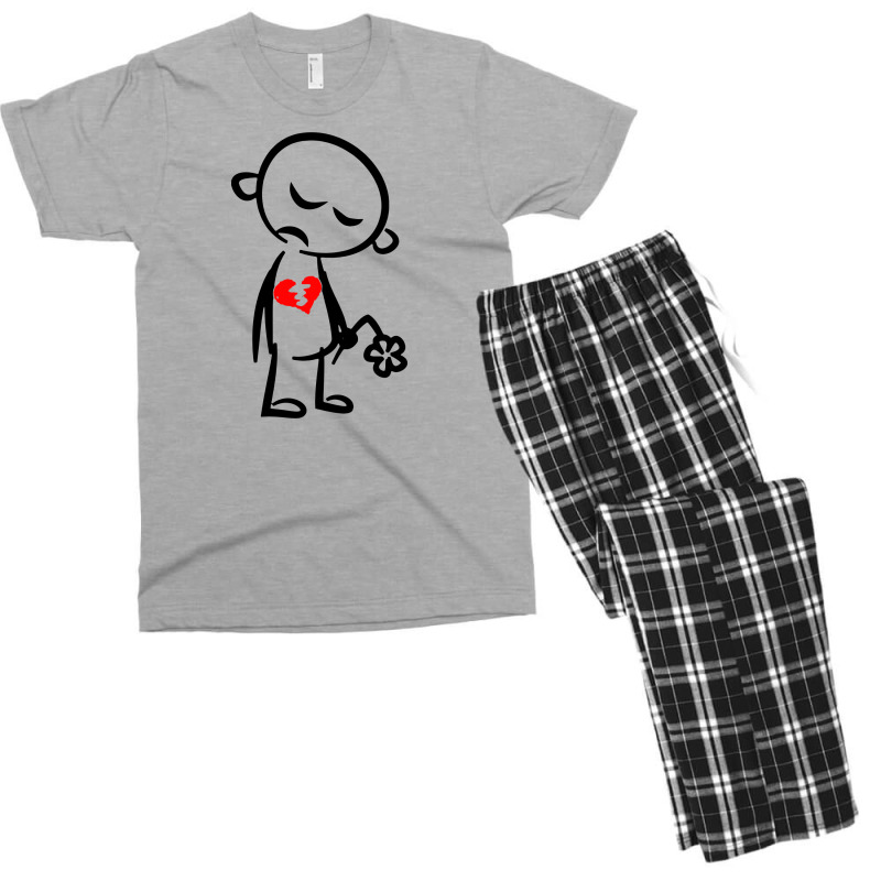 Broken Heart Men's T-shirt Pajama Set | Artistshot