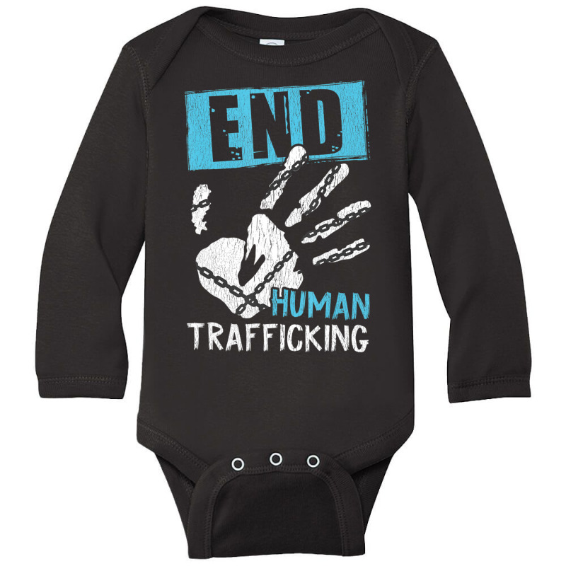 End Human Trafficking Awareness Against Human Traffic Long Sleeve Baby Bodysuit by Kenlofu52 | Artistshot