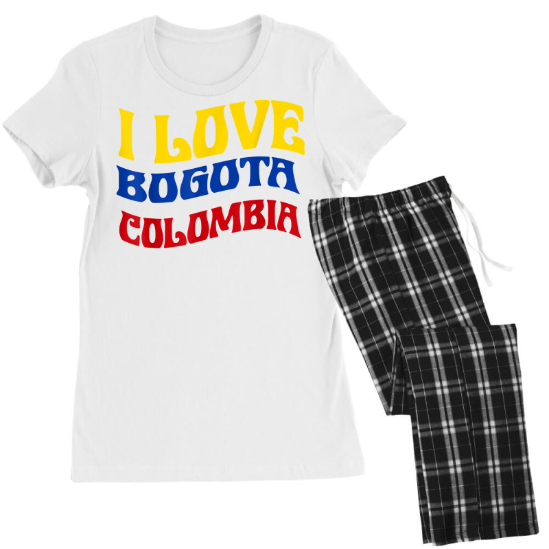 I Love Bogota Colombia Flag Map Colombian Pride Camiseta T Shirt Women's Pajamas Set by cm-arts | Artistshot