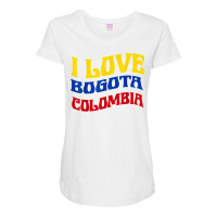 I Love Bogota Colombia Flag Map Colombian Pride Camiseta T Shirt Maternity Scoop Neck T-shirt | Artistshot