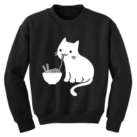 Cute Cat Ramen Youth Sweatshirt | Artistshot