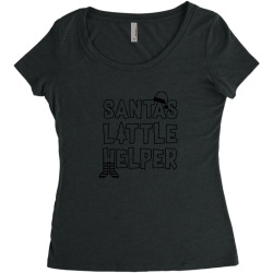 santas little helper Women's Triblend Scoop T-shirt | Artistshot