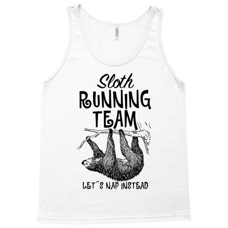 Sloth Running Team Let's Nap Instead For Light Tank Top by cm-arts | Artistshot