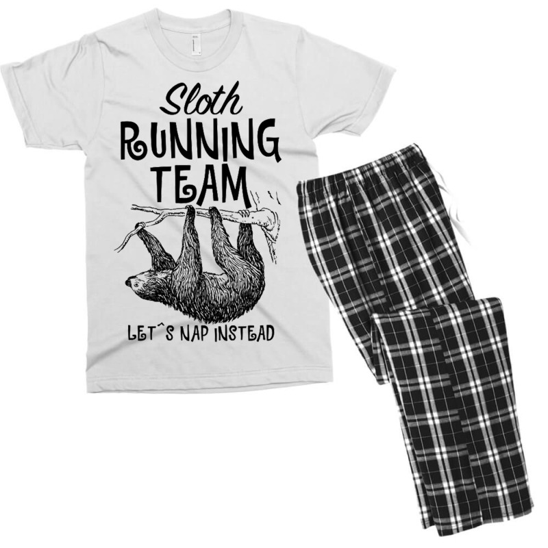 Sloth Running Team Let's Nap Instead For Light Men's T-shirt Pajama Set by cm-arts | Artistshot