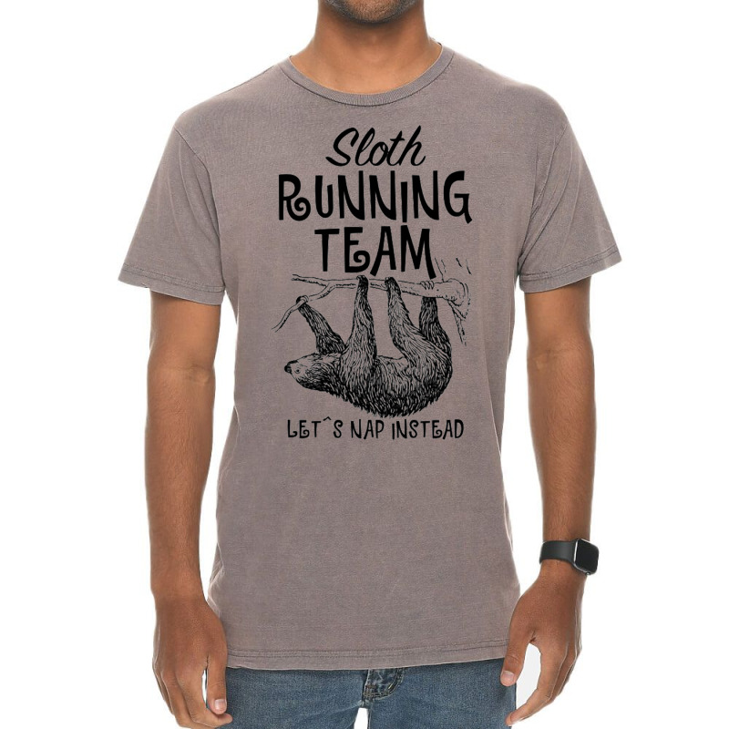 Sloth Running Team Let's Nap Instead For Light Vintage T-Shirt by cm-arts | Artistshot